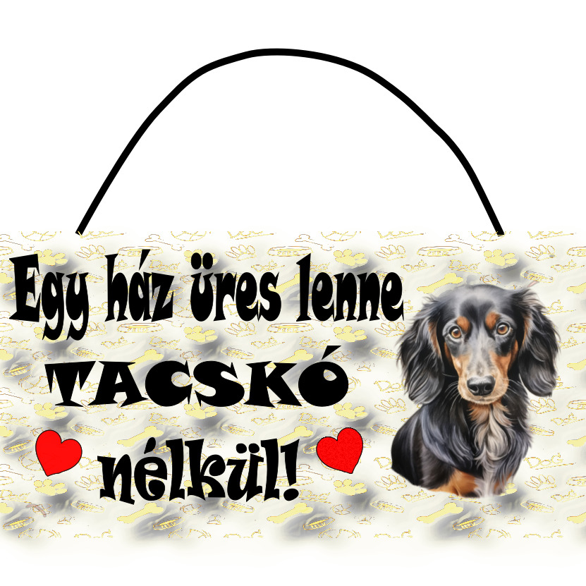 Kutyás tábla TACSKÓ